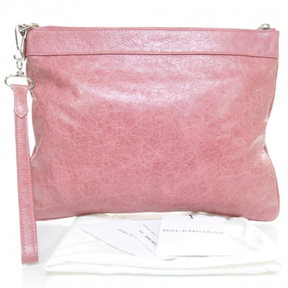 Balenciaga Agneau Giant Flat Handle Clutch Framboise 2 of 8