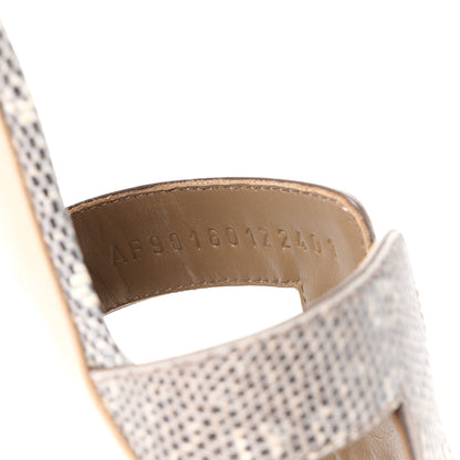 Hermes Lizard Oasis Sandals 37.5 Ombre 8 of 8