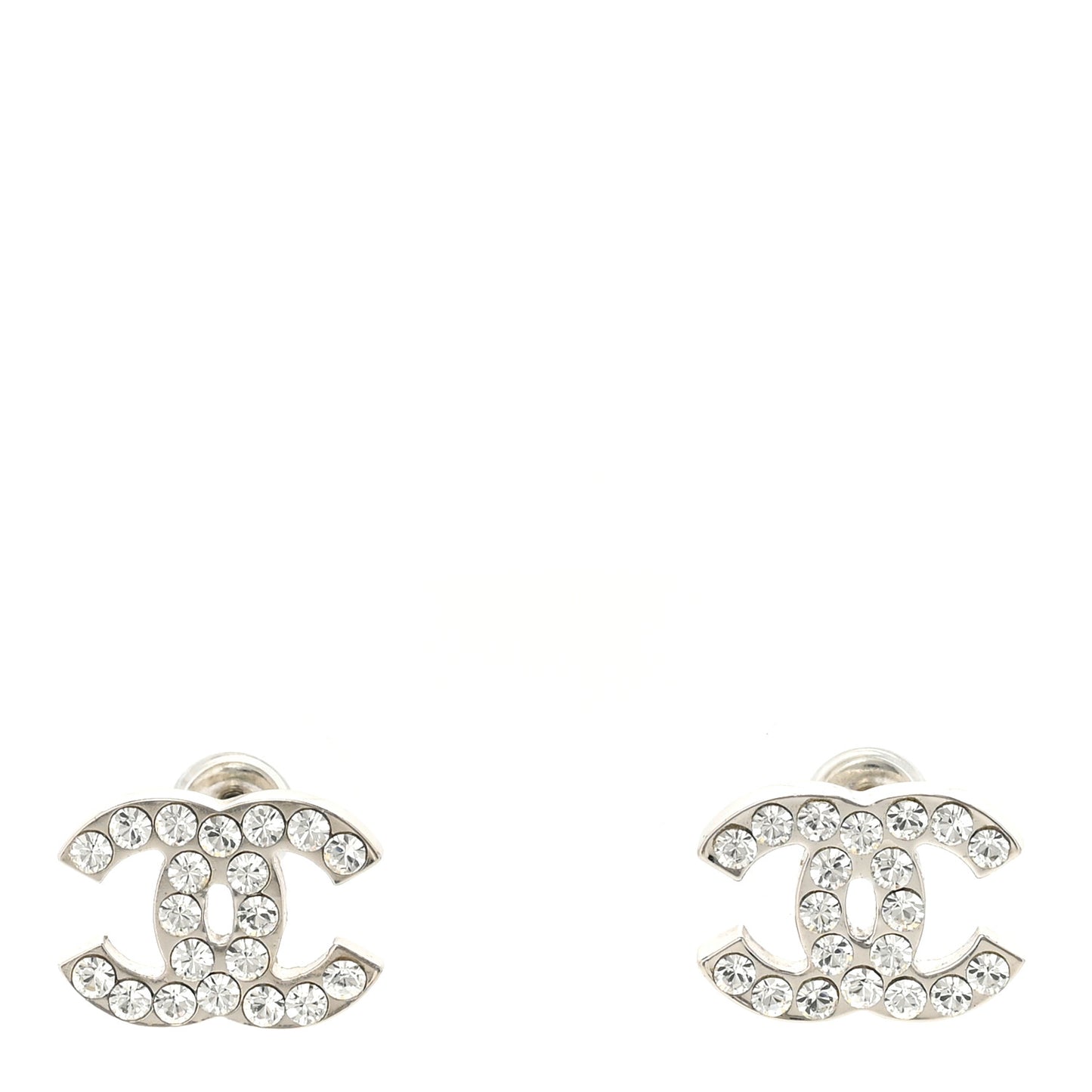 Crystal Mini Timeless CC Earrings Silver