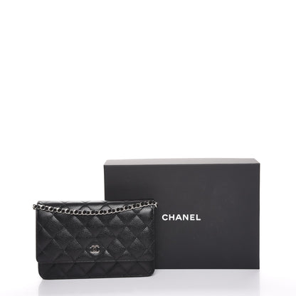 Chanel Caviar Quilted Wallet On Chain WOC Black 9 of 9