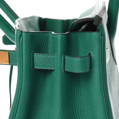 Hermes Taurillon Clemence Birkin 30 Vert Vertigo 13 of 34