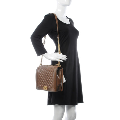 Chanel Calfskin Quilted Large Boy Flap Brown 2 of 8