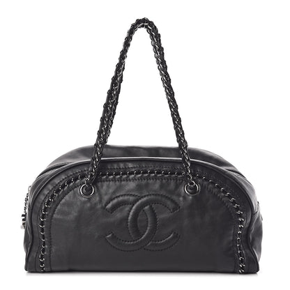 Chanel Smooth Calfskin Medium Luxe Ligne Bowler Black 1 of 14