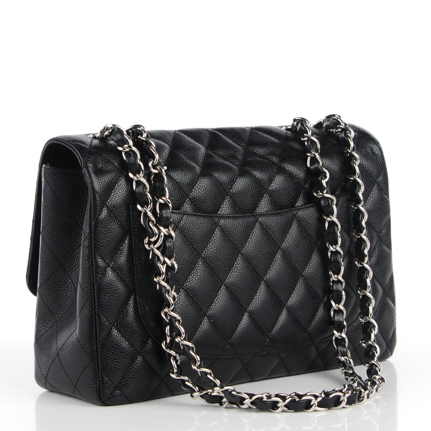 Caviar Quilted Jumbo Single Flap Black