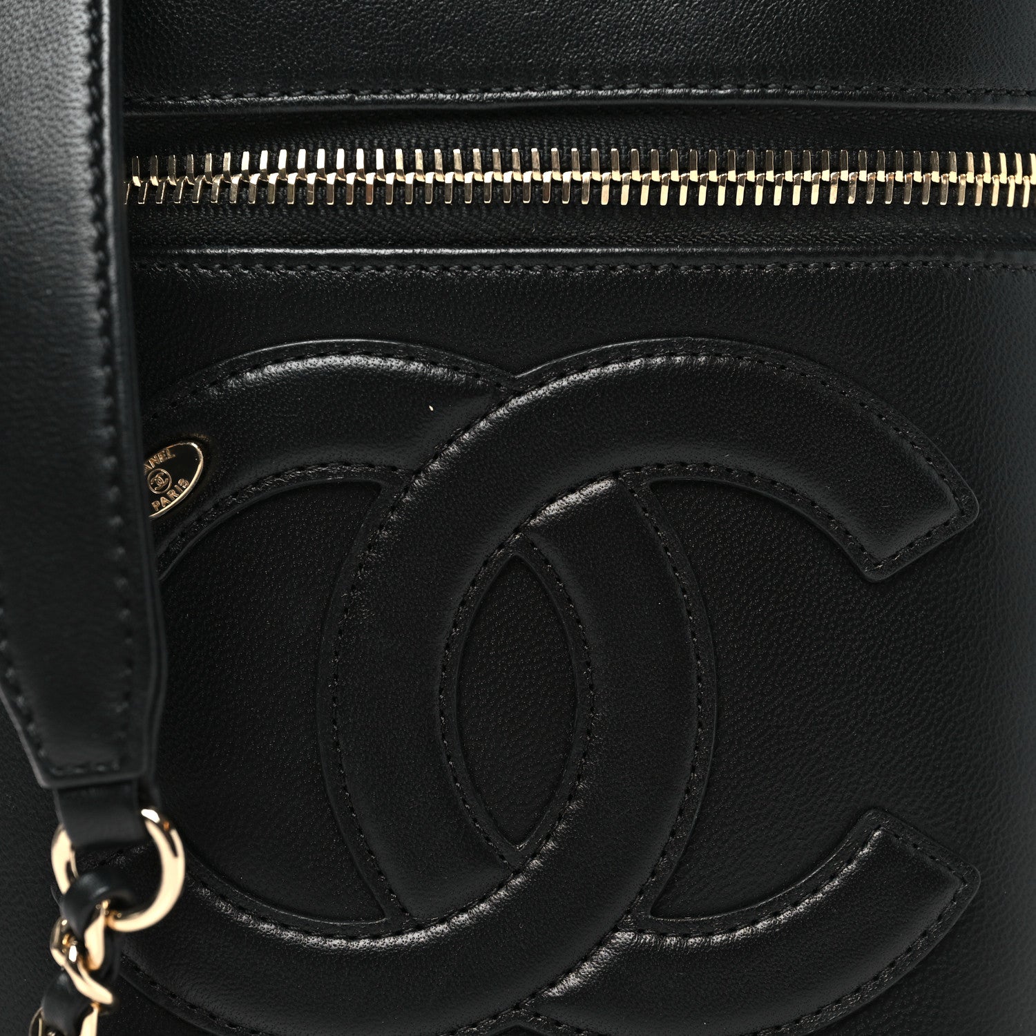 Chanel Lambskin Timeless Vanity Cosmetic Case Black 8 of 10