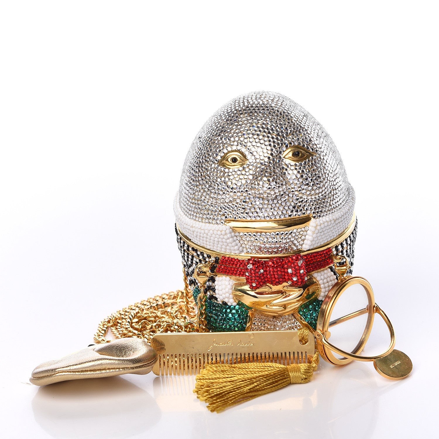 Judith Leiber Crystal Humpty Dumpty Minaudiere Clutch Multicolor 12 of 12