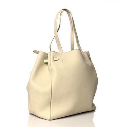 Celine Soft Grained Calfskin Small Belt Cabas Phantom Chalk 3 of 9