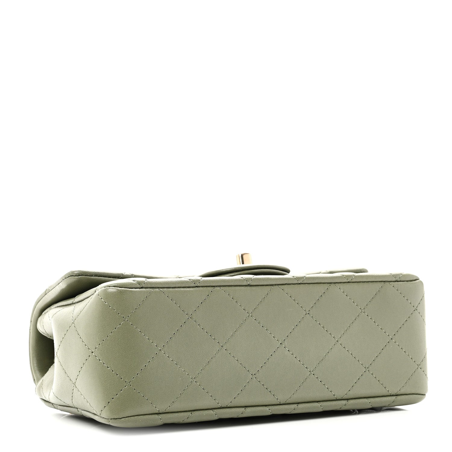 Chanel Lambskin Quilted Mini Rectangular Flap Green 4 of 11