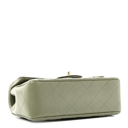 Chanel Lambskin Quilted Mini Rectangular Flap Green 4 of 11