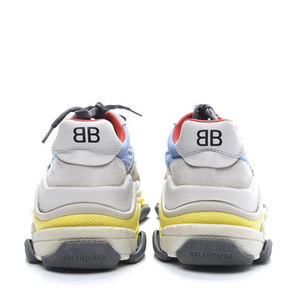 Balenciaga Nylon Suede Womens Triple S 2.0 Sneakers 37 Gris Bleu Rouge 5 of 9