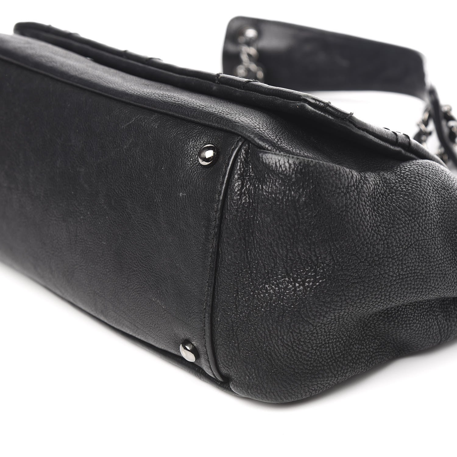 Chanel Calfskin Diamond Stitch Accordion Flap Black 12 of 14