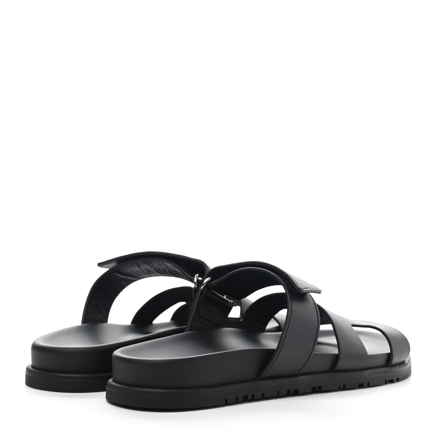 Hermes Calfskin Womens Chypre Sandals 38 Black 7 of 20
