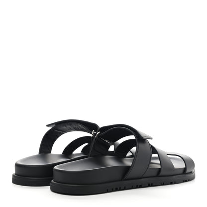 Hermes Calfskin Womens Chypre Sandals 38 Black 7 of 20