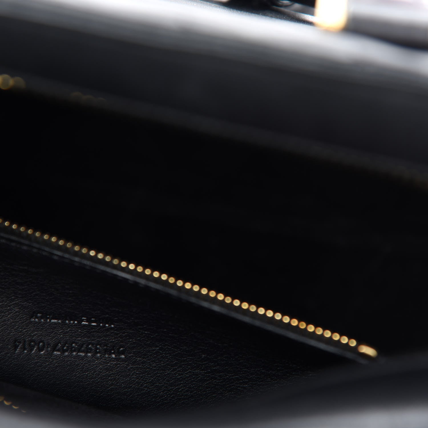 Saint Laurent Calfskin Matelasse Chevron Small Monogram Cabas Black 13 of 14