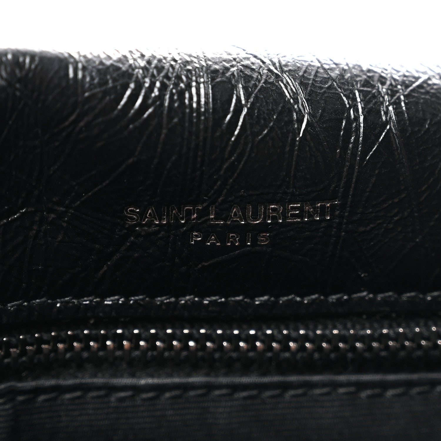 Saint Laurent Crinkled Calfskin Matelasse Monogram Medium Niki Chain Satchel Black 7 of 11