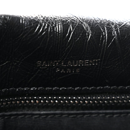 Saint Laurent Crinkled Calfskin Matelasse Monogram Medium Niki Chain Satchel Black 7 of 11