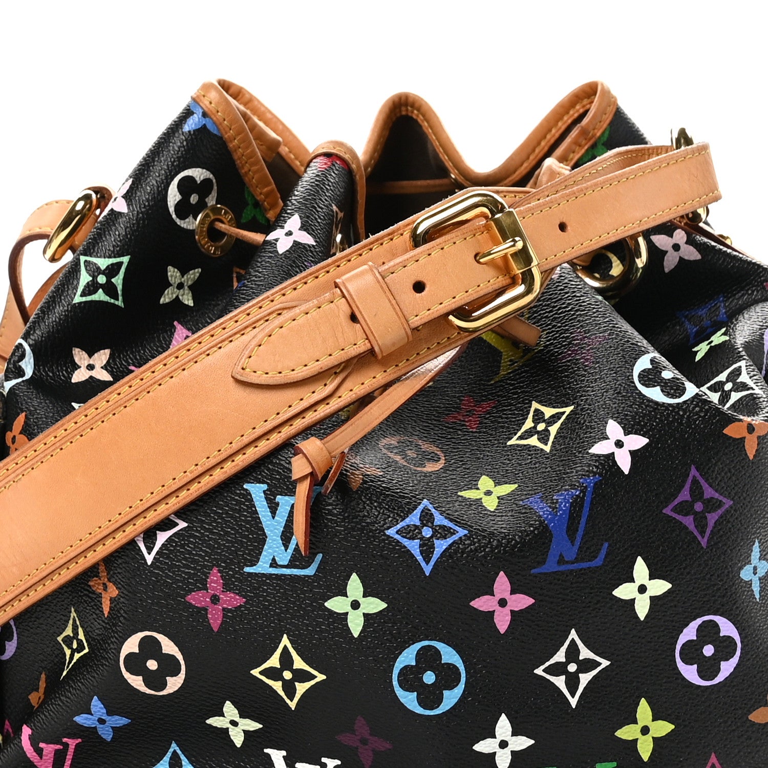 Louis Vuitton Monogram Multicolor Petit Noe Black 7 of 11