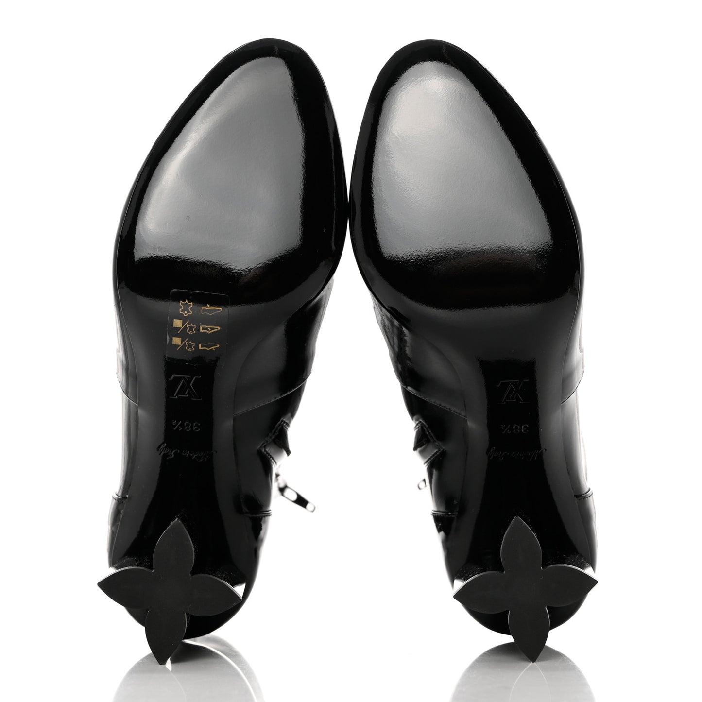 Patent Silhouette Ankle Boots 38.5 Black