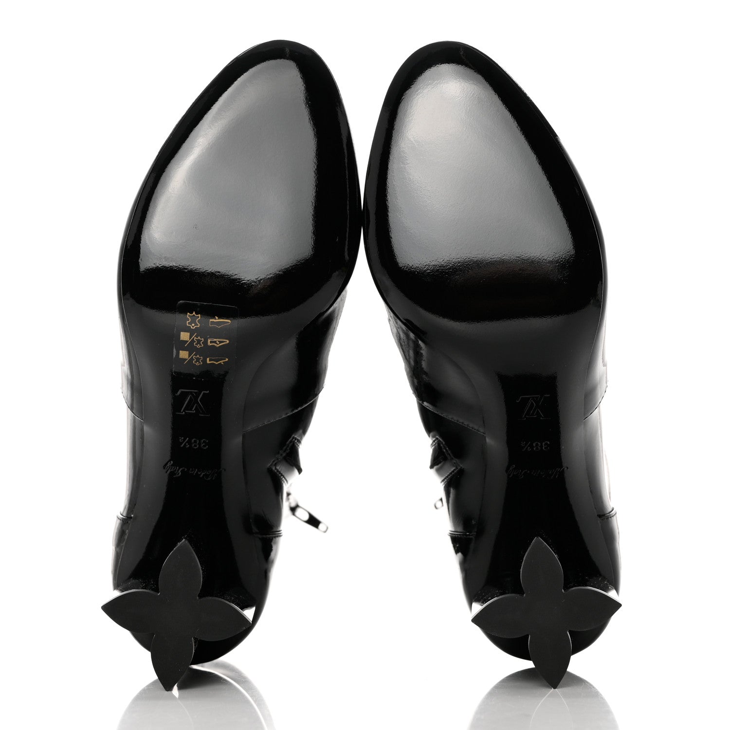 Louis Vuitton Patent Silhouette Ankle Boots 38.5 Black 5 of 8