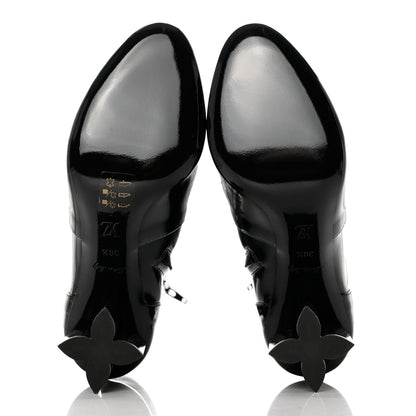 Louis Vuitton Patent Silhouette Ankle Boots 38.5 Black 5 of 8