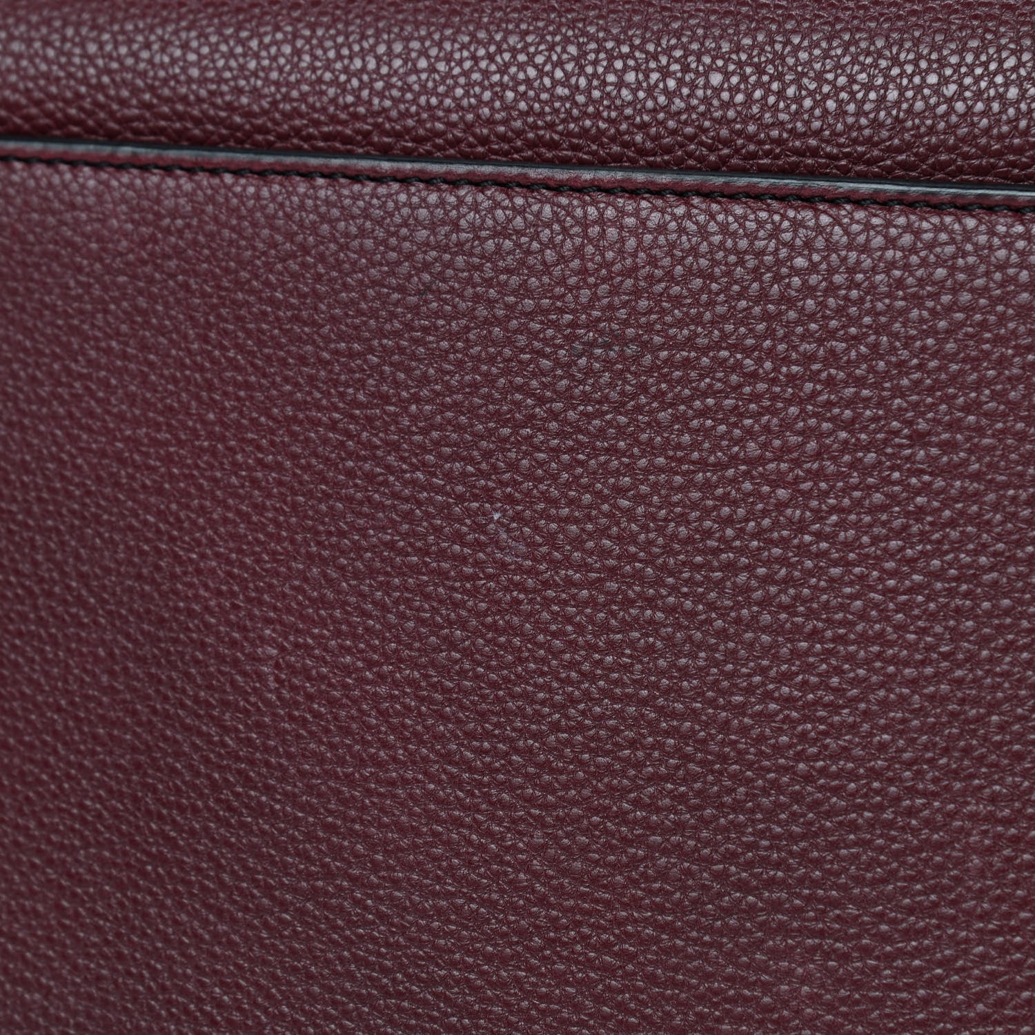Celine Drummed Calfskin Medium Edge Shoulder Bag Wine 13 of 14
