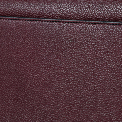 Celine Drummed Calfskin Medium Edge Shoulder Bag Wine 13 of 14