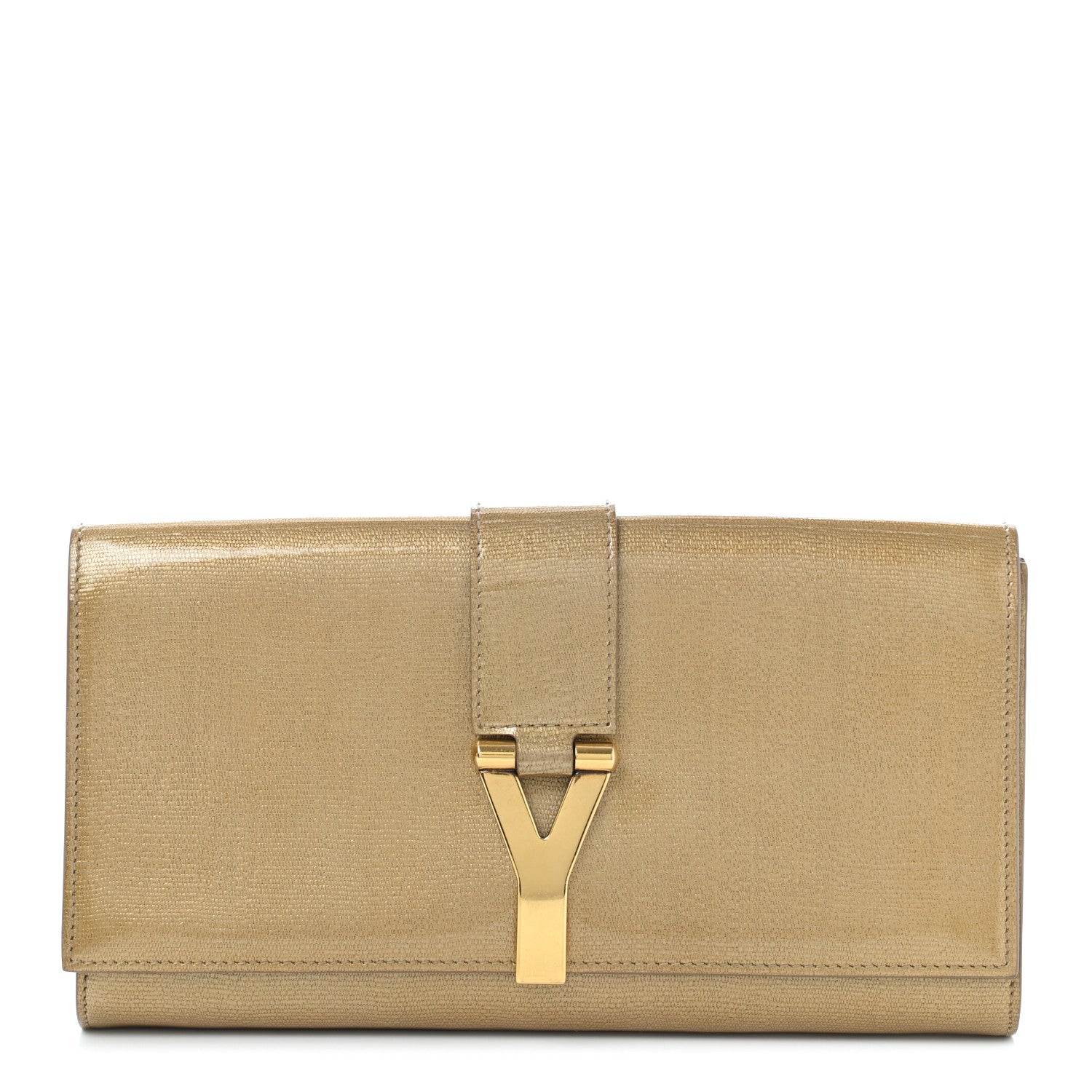 Saint Laurent Textured Patent Classic Y Ligne Clutch 1 of 9