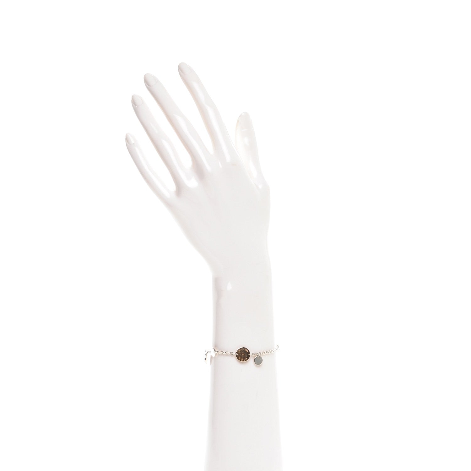 Hermes Sterling Silver 18K Rose Gold Confettis Bracelet SH 2 of 7