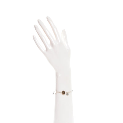 Hermes Sterling Silver 18K Rose Gold Confettis Bracelet SH 2 of 7