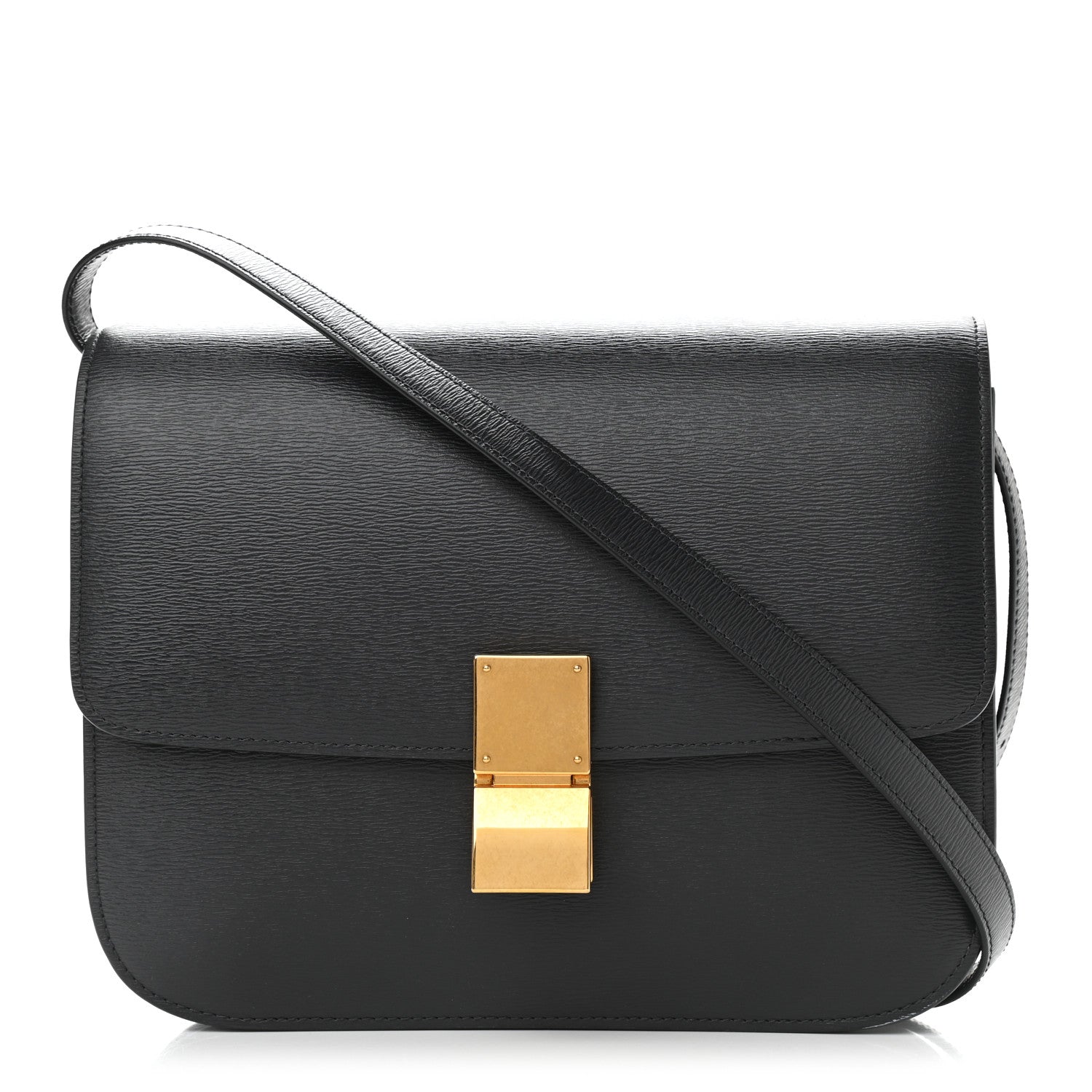 Celine Liege Calfskin Medium Classic Box Flap Bag Anthracite 2 of 9