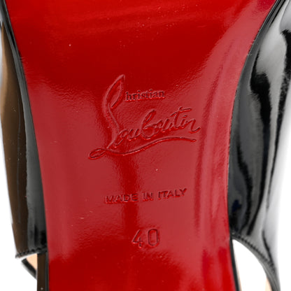 Christian Louboutin Patent Kate Sling 85 Pumps 40 Black 5 of 7