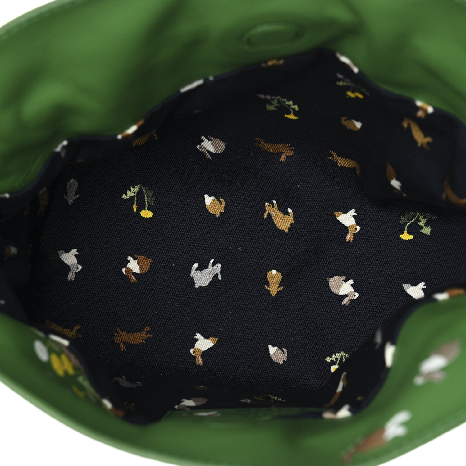 Loewe x SUNA FUJITA Nappa Bunny Mini Flamenco Knot Clutch Tropical Green 5 of 10