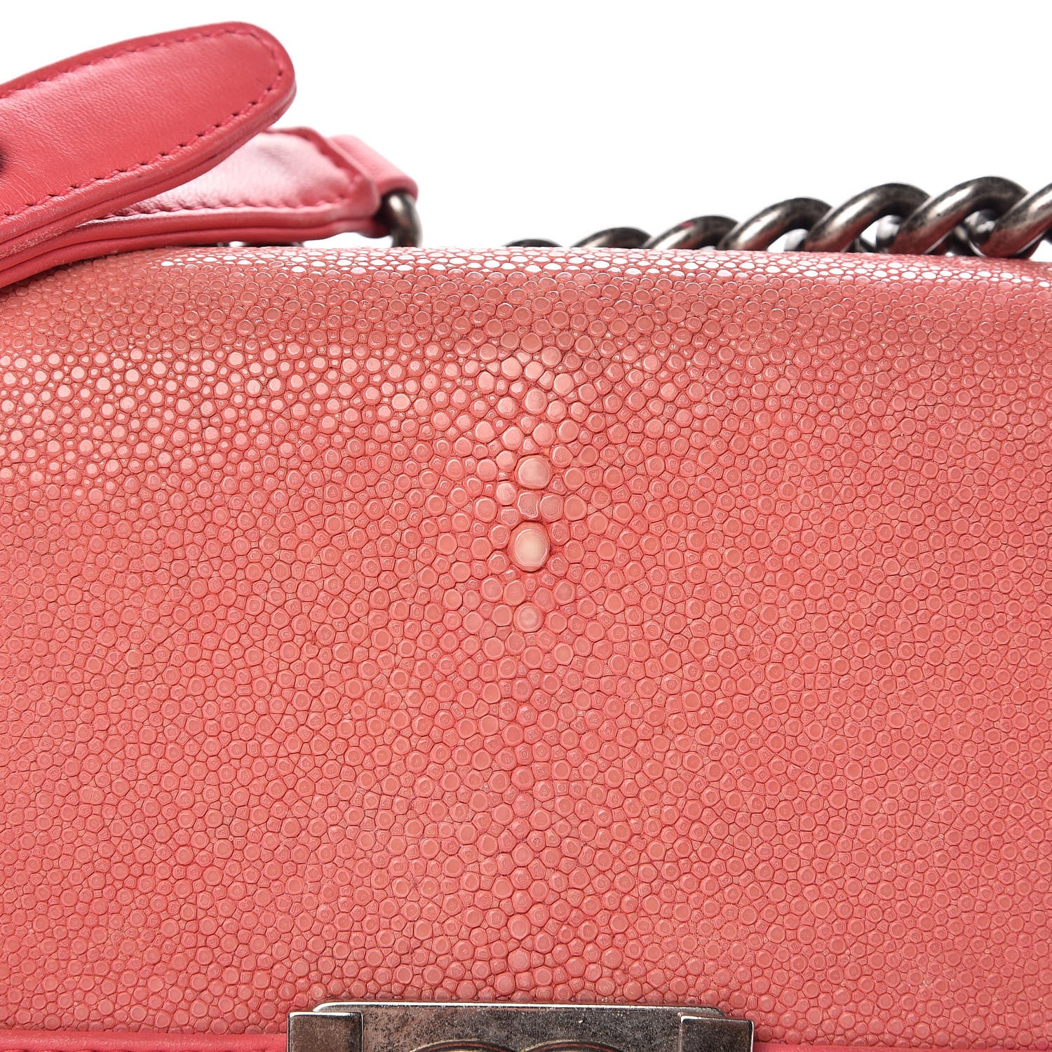 Chanel Galuchat Stingray Small Boy Flap Pink 18 of 19