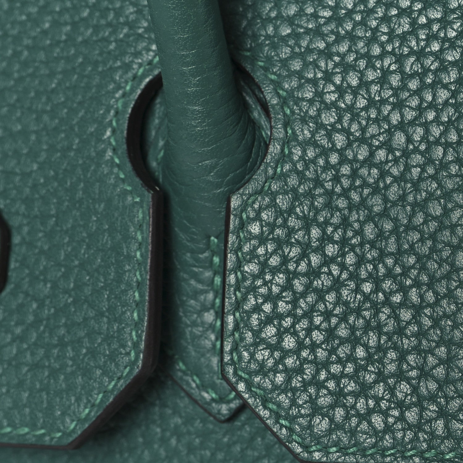 Hermes Taurillon Clemence Birkin 35 Malachite 14 of 17