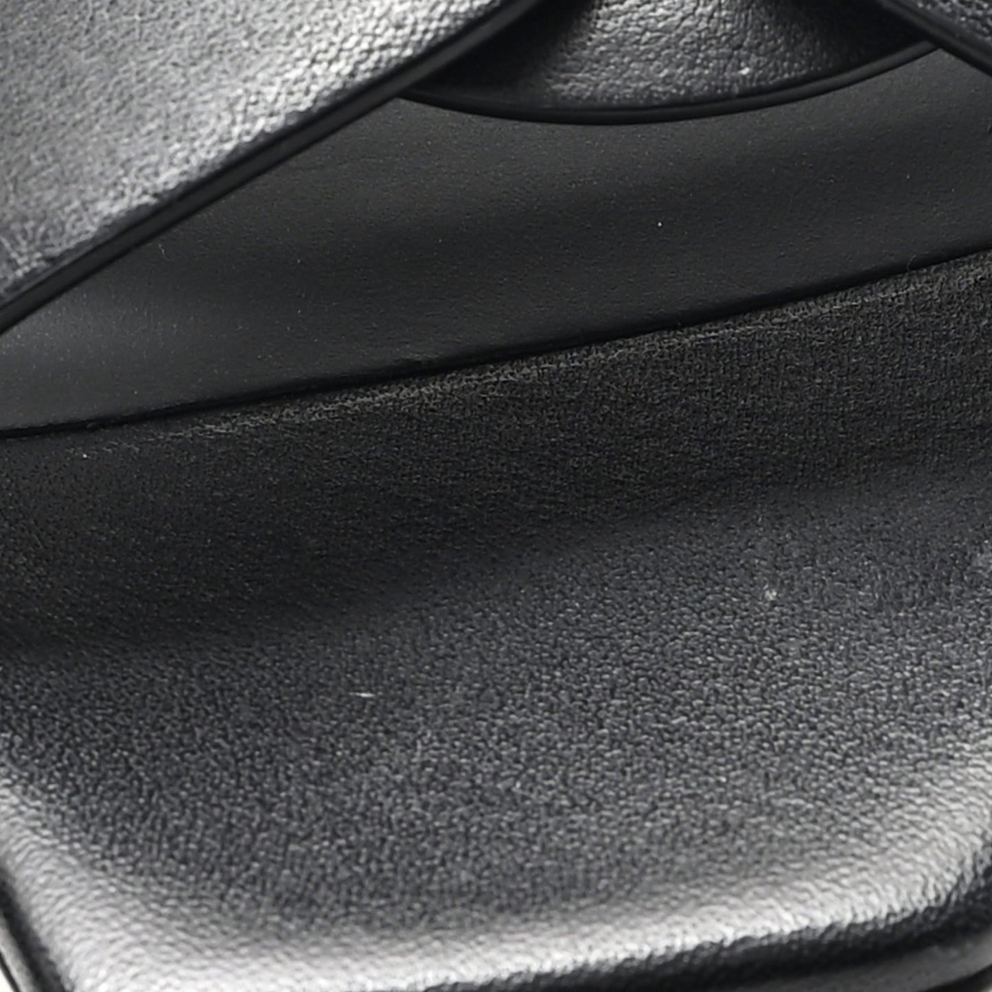 Calfskin Tribute 05 Slide Sandals 36.5 Black