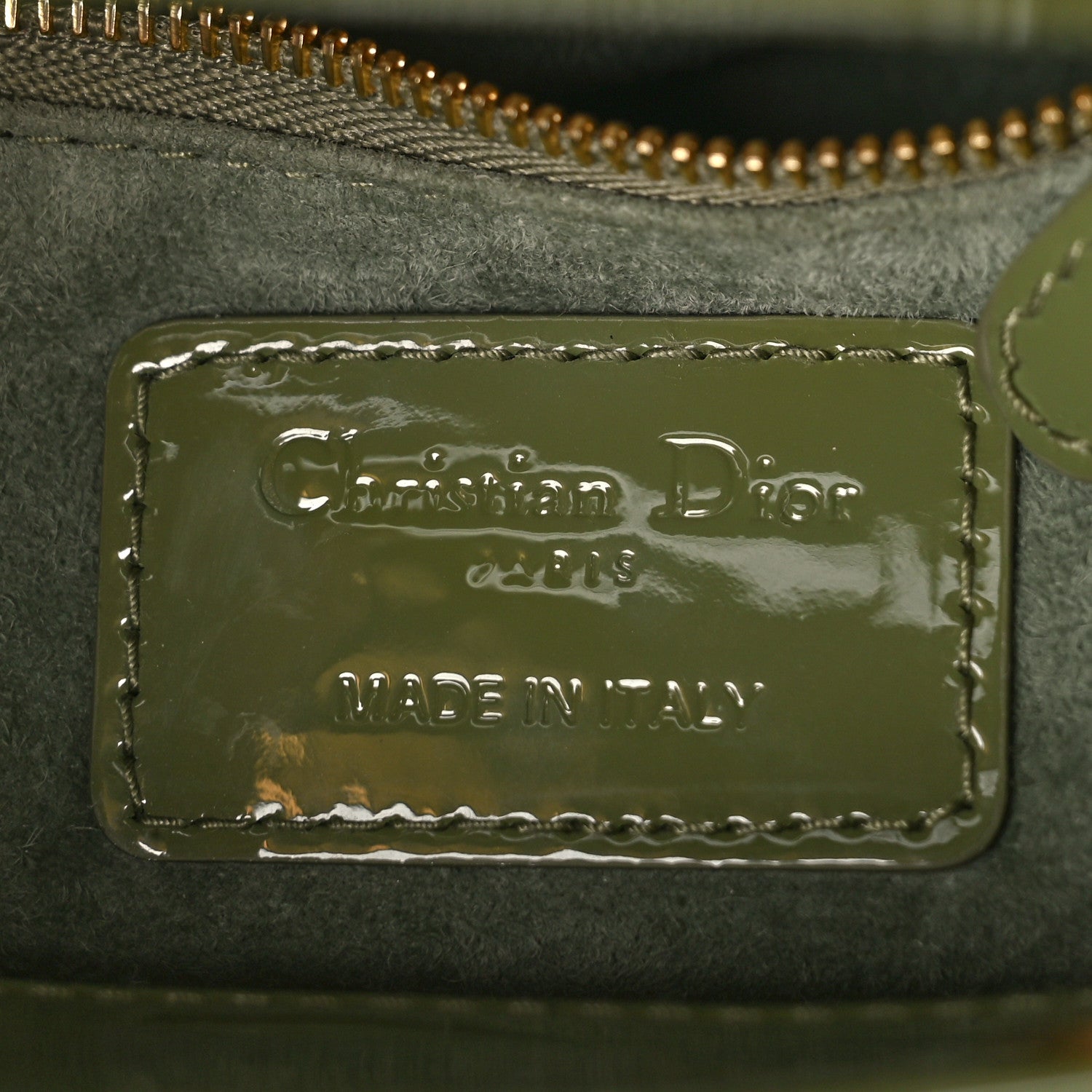 Christian Dior Patent Cannage Mini Lady Dior Dusty Jade 6 of 8