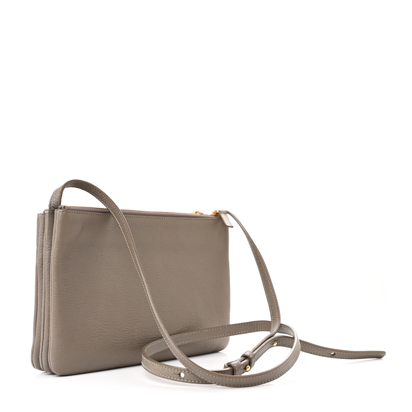 Lambskin Small Trio Crossbody Bag Smoke