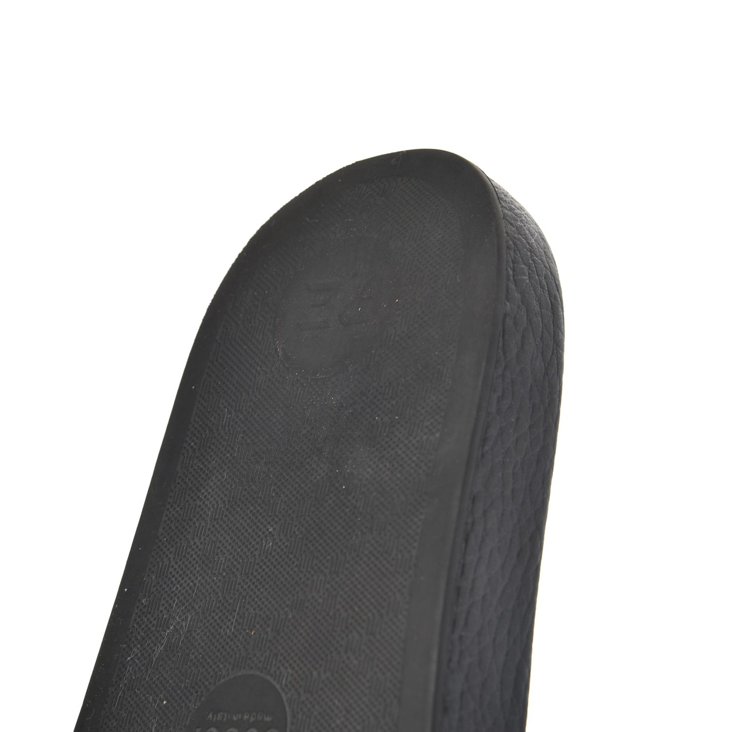 Rubber Womens Logo Slide Sandals 39 Black