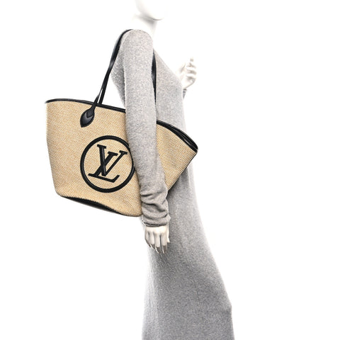 Raffia Saint Jacques Tote Black