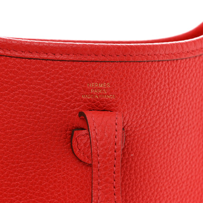 Hermes Taurillon Clemence Evelyne TPM Rouge Tomate 6 of 10