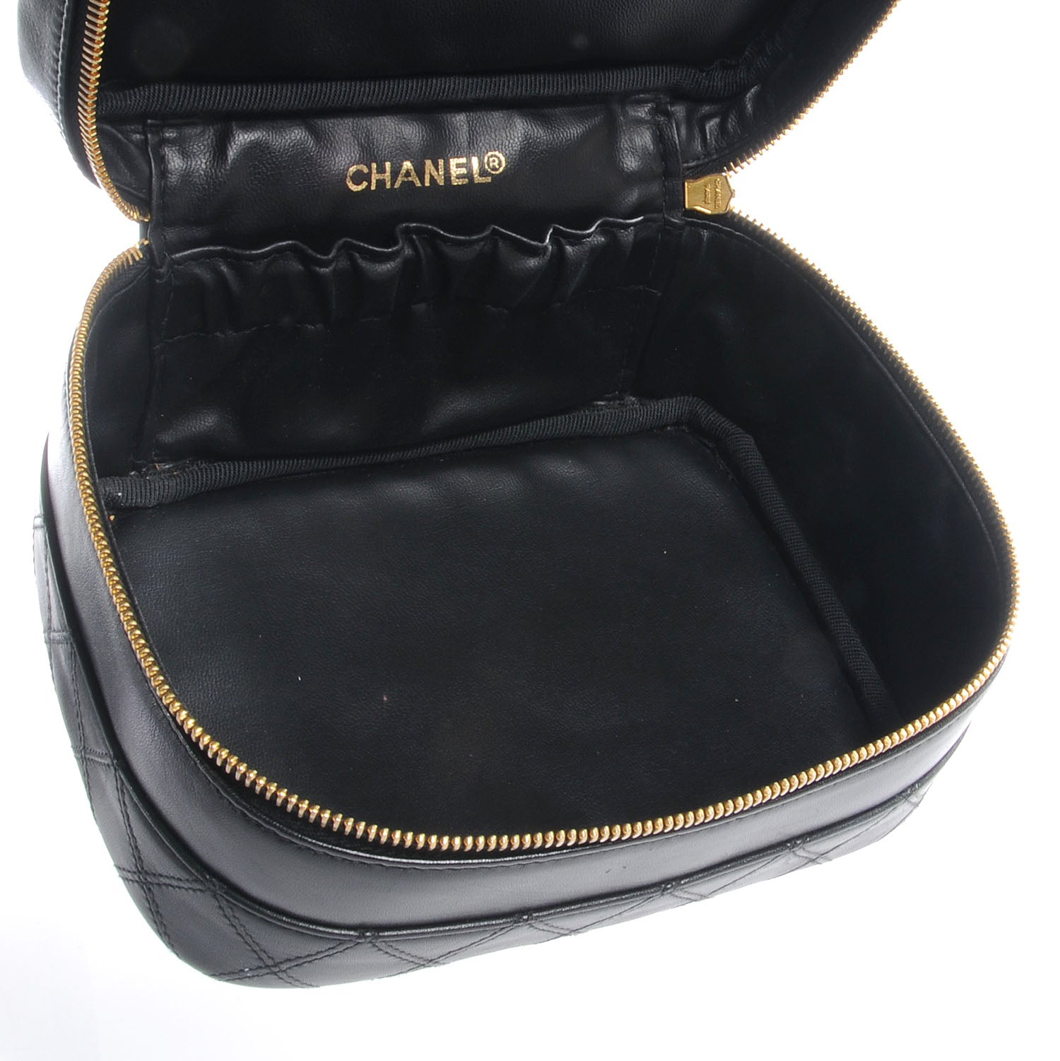 Chanel Lambskin Vanity Cosmetic Bag Black 5 of 9