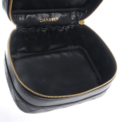 Chanel Lambskin Vanity Cosmetic Bag Black 5 of 9