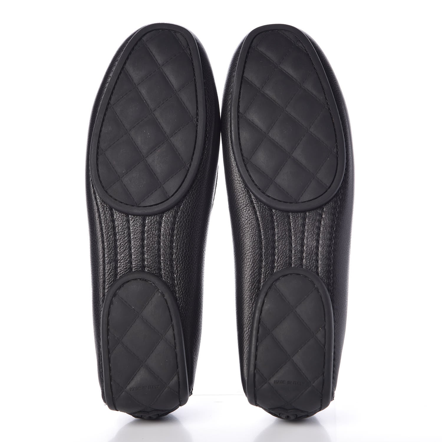 Chanel Calfskin Stitched CC Mocassin Loafers 39.5 Black 9 of 9