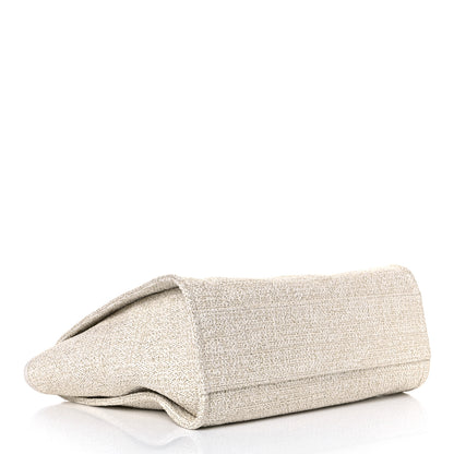 Chanel Lurex Boucle Small Deauville Tote Ivory 4 of 10