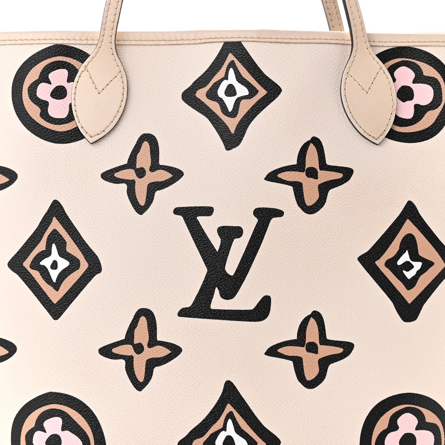 Louis Vuitton Monogram Giant Wild at Heart Neverfull MM Creme 7 of 13