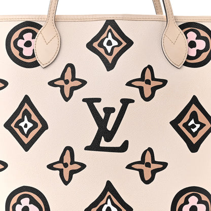 Louis Vuitton Monogram Giant Wild at Heart Neverfull MM Creme 7 of 13