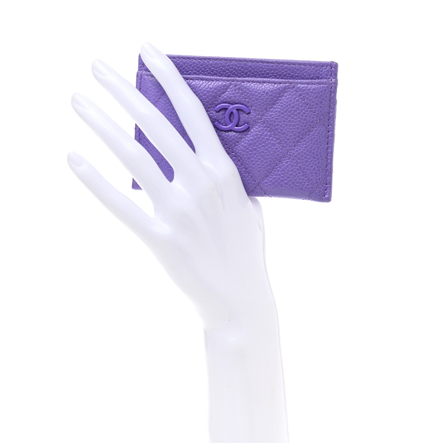 Chanel Caviar Quilted Incognito Card Holder Purple 2 of 9
