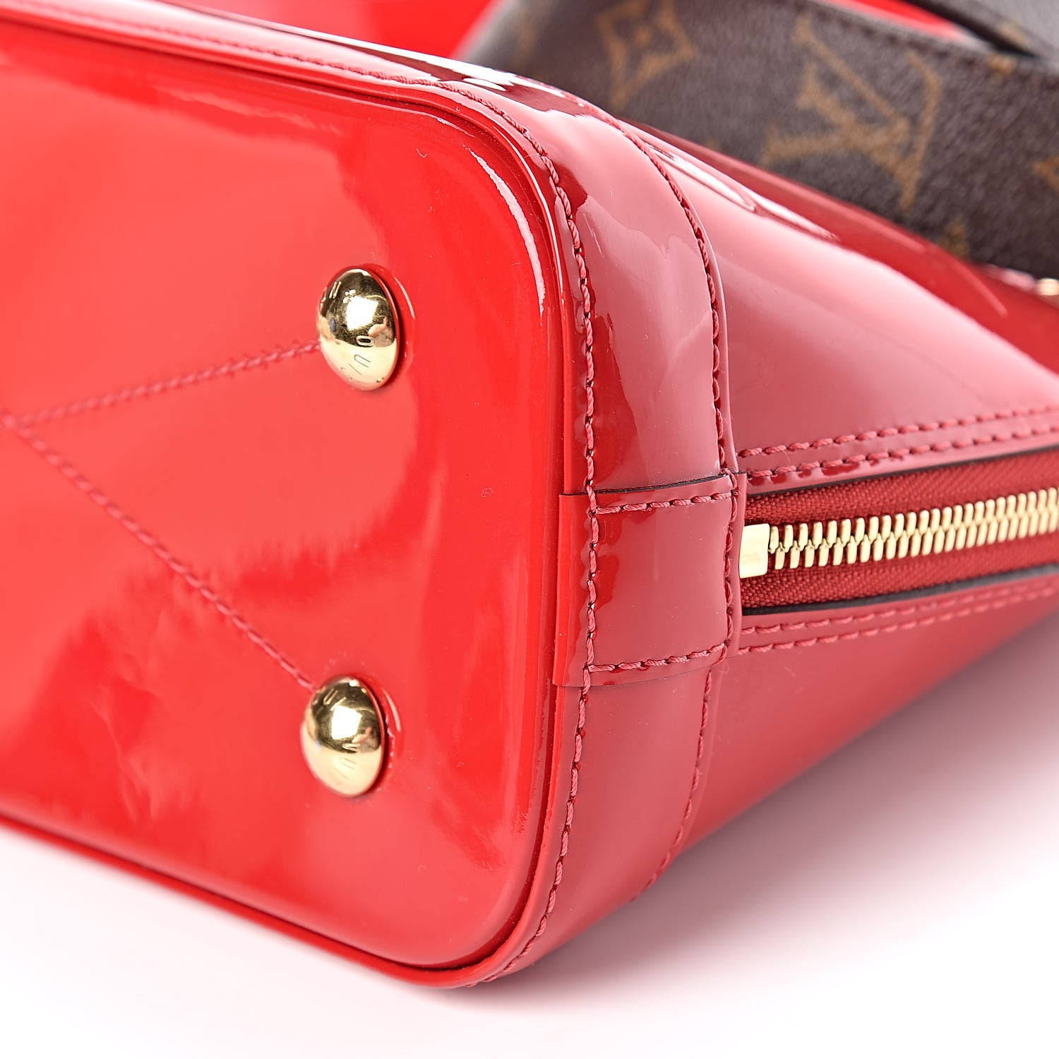 Louis Vuitton Patent Monogram Alma BB Scarlet 9 of 9