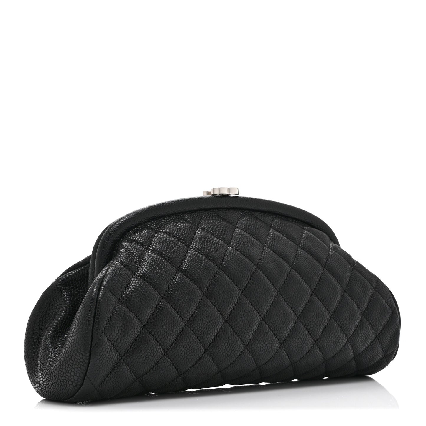 Caviar Quilted Timeless Clutch Black