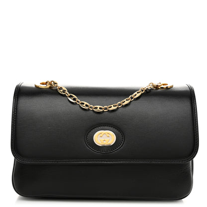 Gucci Azalea Calfskin Small Marina Chain Shoulder Bag Black 1 of 11